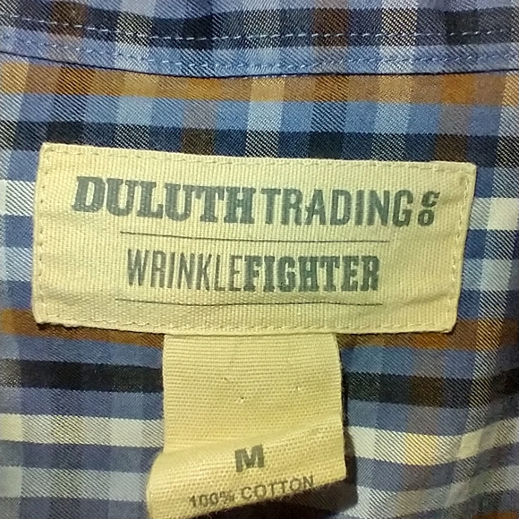Duluth Trading Wrinkle Fighter Plaid Long Sleeve Button Down Shirt Men's Medium. - Picture 5 of 5